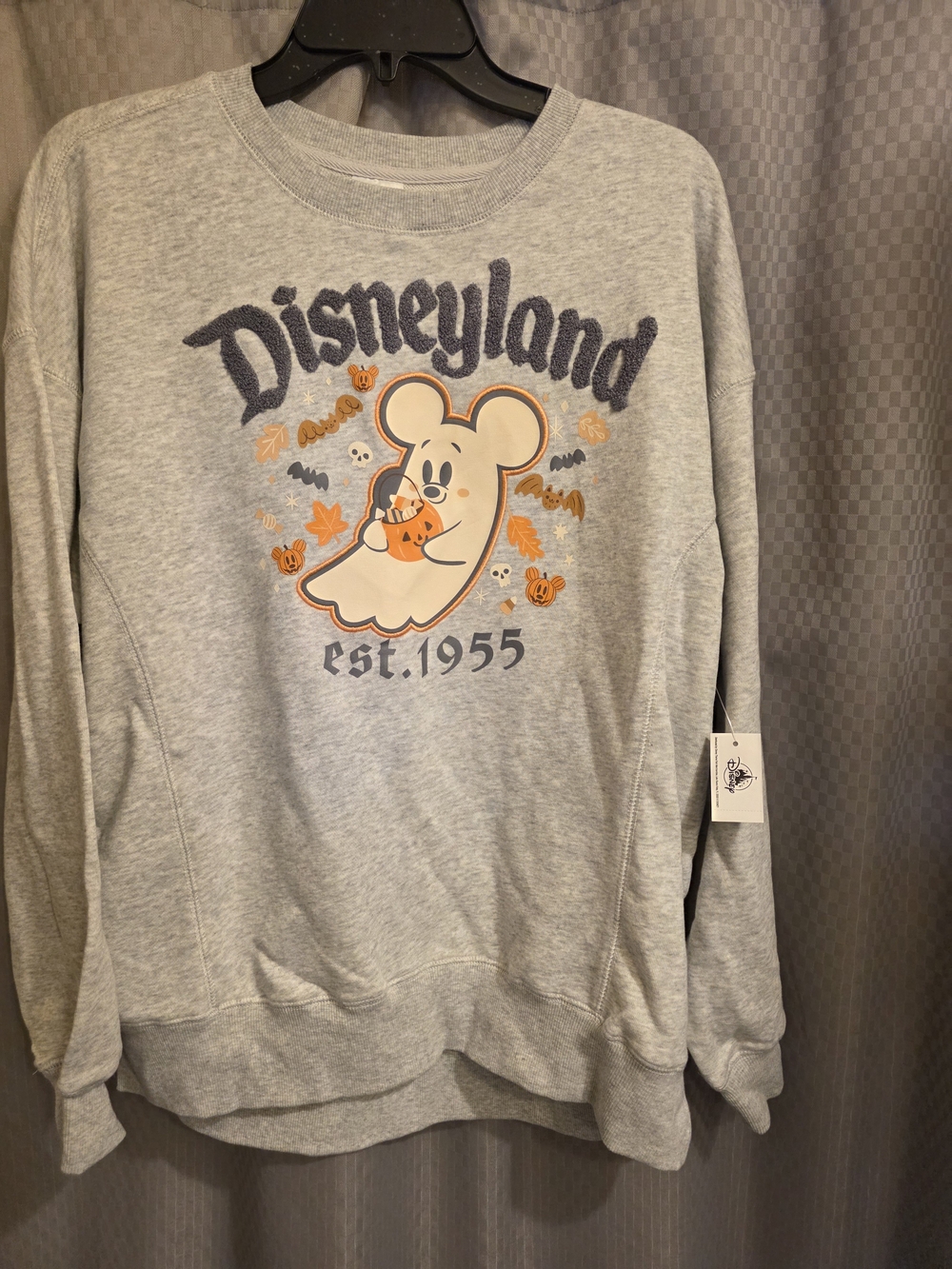 Disneyland Gray Halloween Ghost Sweatshirt